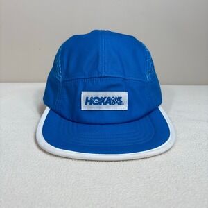 Hoka One One Hat Men's One Size Blue Adjustable Time To Fly Run Lightweight‎ Cap
